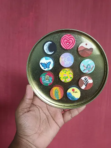 Tiny Hand-Painted Magnetic Decor